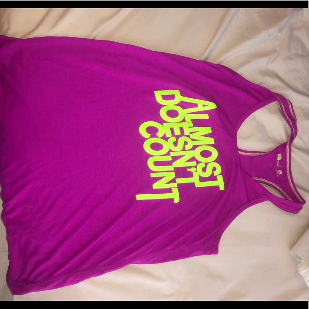 A purple tank top